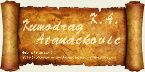 Kumodrag Atanacković vizit kartica
